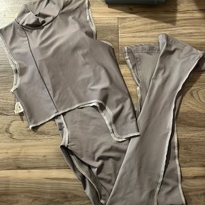 Gray (Inside out) inspired two piece set